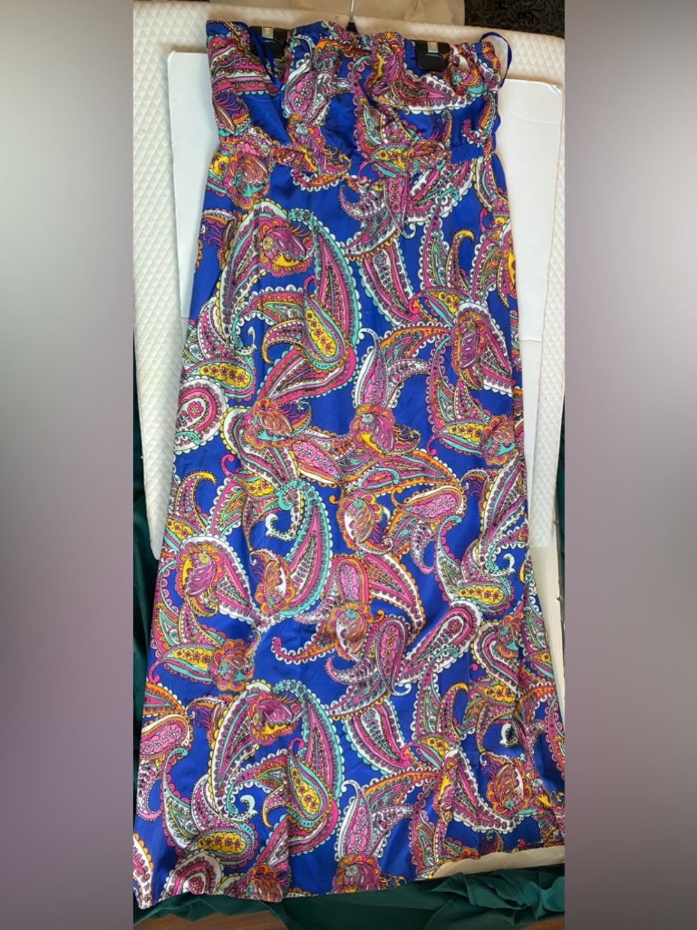 Banana republic strapless Vibrant Paisley Women's dress